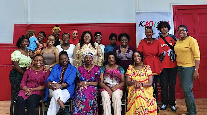 Photograph of a group of Black womxn and womxn of colour